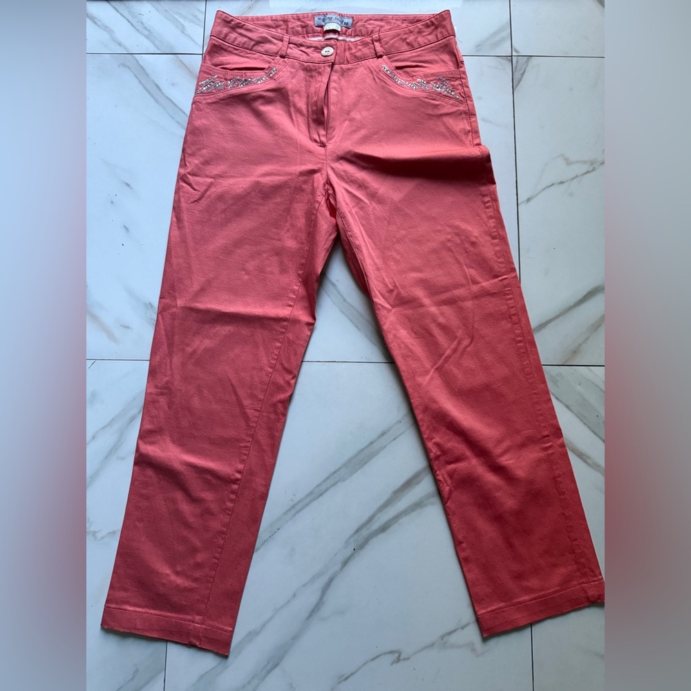 Coral Straight-Leg Pants from Korea